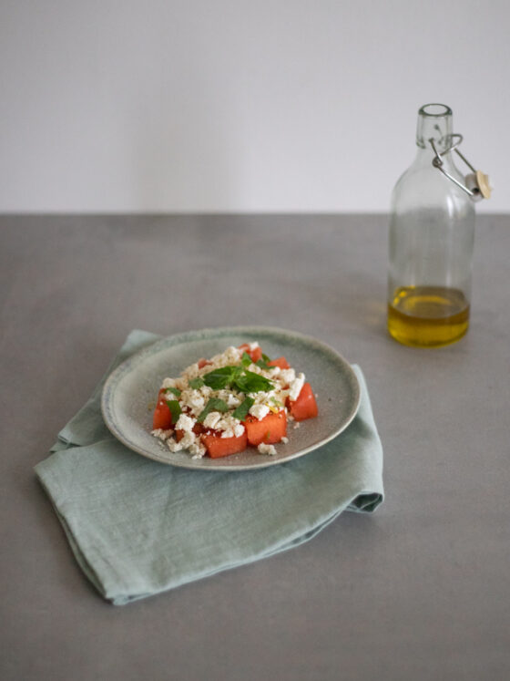 Salat mit Melone, Feta und Minze | FREE MINDED FOLKS